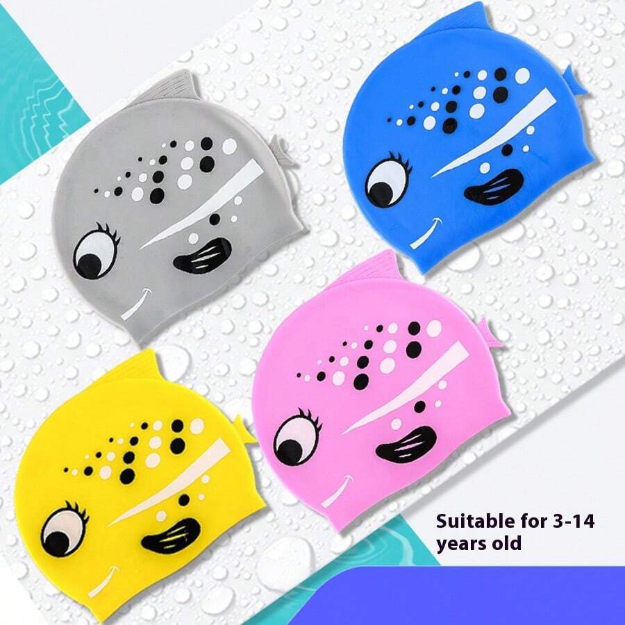 Bonnet de bain bleu Chapeau de natation Blue Ear Protection Design
