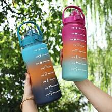 Lillie Varieties Motivational Multicolored Water Bottle With Phrases For Gym School With Strap For Cell Phone - 2L瓶(1UN) - 查看 2