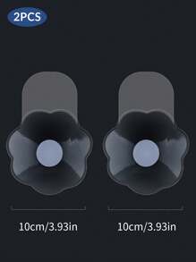 1 Pair Floral Silicone Invisible Bra Nipple Covers, Lift & Push Up, Suitable For All Skin Tones, Fashion Undergarment For Wedding Dresses