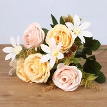 1支逼真玫瑰、牡丹、茶玫瑰仿真花，适合情人节、房间装饰、摆设，也适合新年、家居装饰、婚礼、情人节鲜花装饰、情人节礼物 - 彩色 - 查看 18