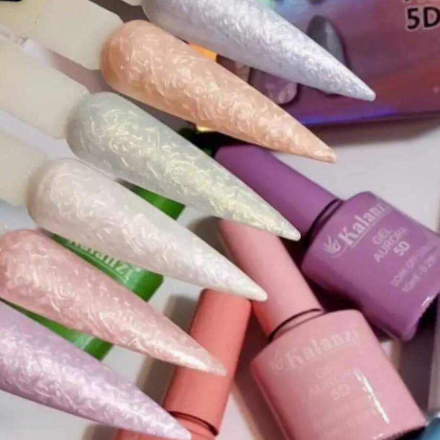 Gel Aurora, Gama 5D, Gama 5D Kalanzi, Gama Aurora, Gama de Gel Semipermanente Aurora, Gel Aurora Kalanzi