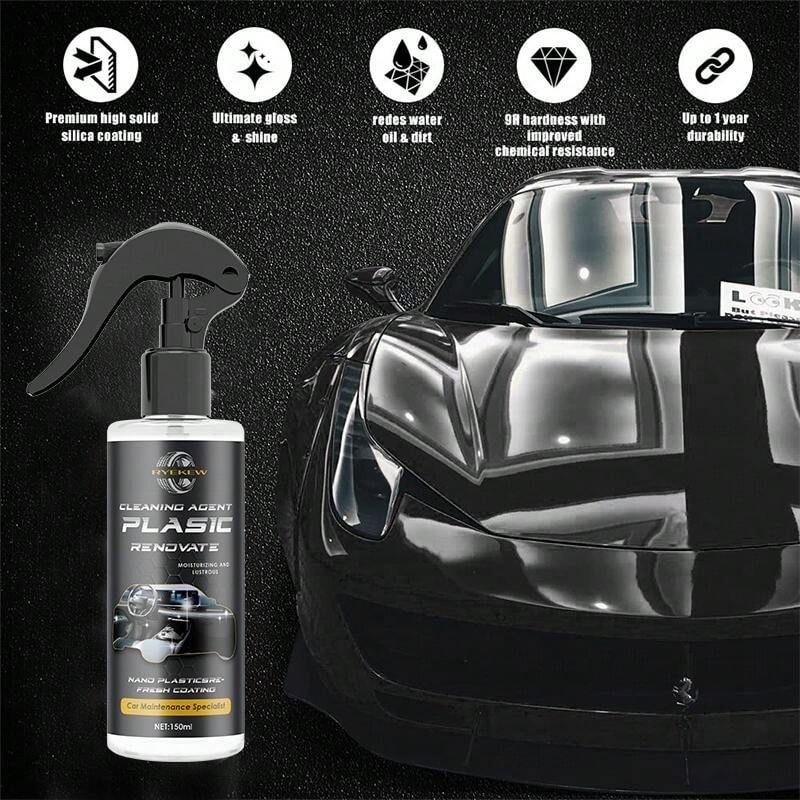150ml Ryekew Car Plastic Restorer Back To Black Glossy Auto Rubber