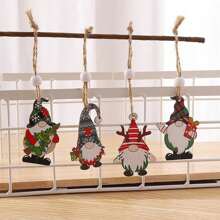 12 đồ trang trí Giáng sinh hình vuông bốn mặt bằng gỗ không có mặt cho người già, đồ trang trí treo cây thông Noel có hộp gỗ đóng gói, đồ trang trí treo làm quà tặng tiệc Giáng sinh, đồ trang trí theo chủ đề tiệc Giáng sinh, đồ trang trí tường nhà, đồ trang trí nhà nông trại, đồ trang trí cây thông Noel.,Giáng sinh - Nhiều màu - Xem 9