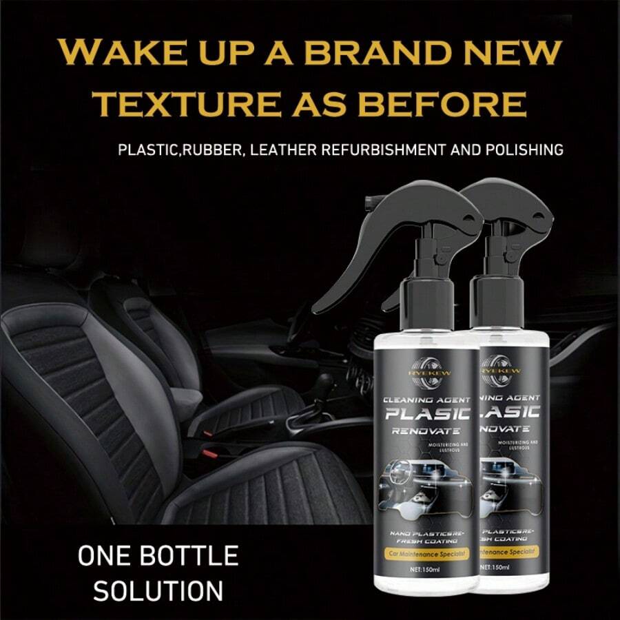150ml Ryekew Car Plastic Restorer Back To Black Gloss Auto Rubber