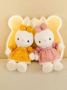 1 件 Yasu 兔子毛绒玩偶，白色兔子玩偶，可爱家居装饰，女孩柔软填充动物玩偶