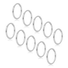 10入組16G鼻環、鼻中隔環，316L不過敏不鏽鋼Helix、軟骨、Daith穿孔首飾