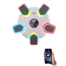 Máquina de boxeo con música y guantes de boxeo, entrenador de boxeo inteligente con Bluetooth montado en la pared, equipo de entrenamiento de boxeo electrónico de objetivo para hacer ejercicio en casa, interior y gimnasio - Multicolor - Ver 7