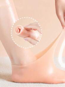 1/2/3 Pairs Apricot Waterproof Beach Socks, Soft Bottom Snorkeling Swimming Diving Socks, High Elasticity, Prevent Cracking, Moisturizing Foot Protection Socks, Unisex Silicone Socks