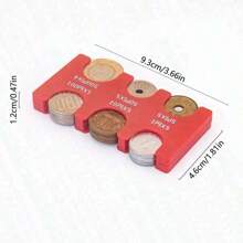 1pc Plastic Coin Holder, High Capacity Coin Purse With Sorting Function, Coin Organizer Box, Black, Portable Accessories Storage
