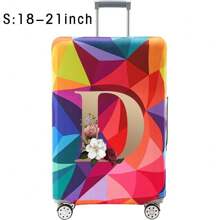18-32Inch Luggage Cover Elastic Suitcase Cover For 18 To 32 Inch Travel Case Cover Luggage Dazzling Geometry Pattern Name Initials Letter Pattern Pattern Anti-Scratch Protector Case Protector Cover Travel Suitcase Cover Protective Cover Dustproof Cover Trolley Case Luggage Dust Cover Travel Accessories ﻿ ﻿ Bag For School School Accessories School Stuff