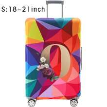18-32Inch Luggage Cover Elastic Suitcase Cover For 18 To 32 Inch Travel Case Cover Luggage Dazzling Geometry Pattern Name Initials Letter Pattern Pattern Anti-Scratch Protector Case Protector Cover Travel Suitcase Cover Protective Cover Dustproof Cover Trolley Case Luggage Dust Cover Travel Accessories ﻿ ﻿ Bag For School School Accessories School Stuff