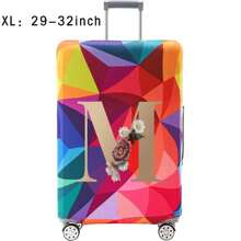 18-32Inch Luggage Cover Elastic Suitcase Cover For 18 To 32 Inch Travel Case Cover Luggage Dazzling Geometry Pattern Name Initials Letter Pattern Pattern Anti-Scratch Protector Case Protector Cover Travel Suitcase Cover Protective Cover Dustproof Cover Trolley Case Luggage Dust Cover Travel Accessories ﻿ ﻿ Bag For School School Accessories School Stuff