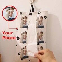 1pc Personalized Fashion Customized Pattern Photo Sanitary Pad And Tissue Storage Pouch/Bag, Fabric Tissue Holder, Hanging Tissue Organizer, Bathroom Living Room Bedroom Household Storage Accessory For Travel Storage Bag,Makeup Bag,Cosmetic Bag,Vacation Organizer,Large Capacity Makeup Organizer Makeup Case, For Lipstick, Brush, Skincare, Mobile Phone, Coin, Small Items, For Home,Gift,Vacation And Festival Halloween Christmas Multifunctional Use,Boho Vibes - Multicolor - View 5