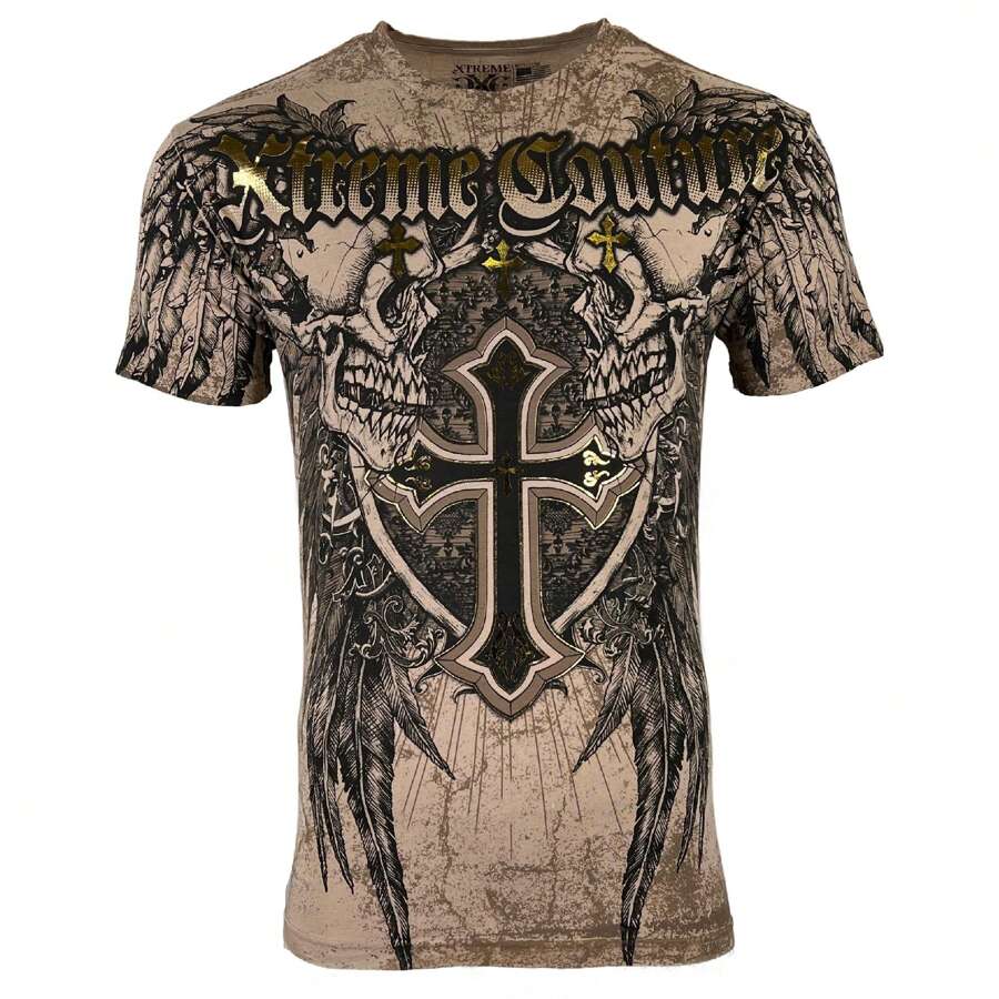 Xtreme Couture Men's T-Shirt INHUMAN SKULLS Sand - Nhiều màu - Xem 1
