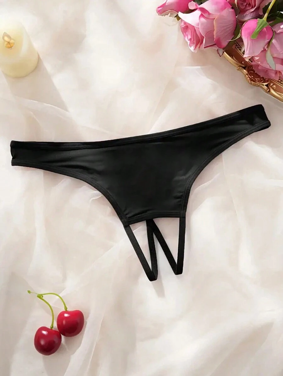 Women's Sexy Lace Thong Panties With Thin Straps, Fashionable Underwear
