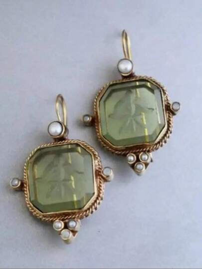 1pair Fashionable Creative Vintage Bohemian Style Earrings Suitable For Women's Daily Wear