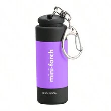 1 Đèn Pin Mini Sạc USB Led Ngoài Trời Nhỏ Móc Khóa Ánh Sáng Đèn Pin Nhựa Tiện Lợi - Nhiều màu - Xem 9