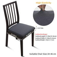 1pc Waterproof Dining Chair Cover, Stretch Jacquard Removable And Washable Chair Protector Cover, Suitable For Kitchen, Hotel, Restaurant Home Decor