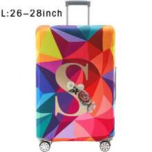 18-32Inch Luggage Cover Elastic Suitcase Cover For 18 To 32 Inch Travel Case Cover Luggage Dazzling Geometry Pattern Name Initials Letter Pattern Pattern Anti-Scratch Protector Case Protector Cover Travel Suitcase Cover Protective Cover Dustproof Cover Trolley Case Luggage Dust Cover Travel Accessories ﻿ ﻿ Bag For School School Accessories School Stuff