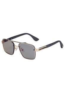 1pc New Stylish Frameless Edge Men Fashion Glasses High Quality Retro Personalized Outdoor Driving Anti-UV Fashion Glasses