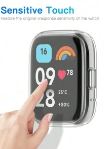 2 件 Redmi 手表壳 TPU 全壳兼容小米 Redmi Watch3、Redmi Watch4、Redmi Watch3 Lite/Redmi Watch3 Active、Redmi Watch 5 - 無色 - 查看 7