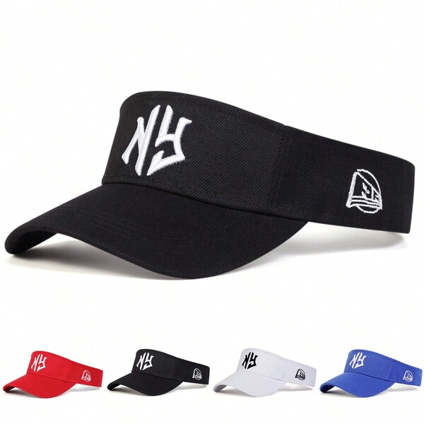 AR قبعة بيسبول رجالية مطرزة بحرفين نيويورك، حماية من الشمس وقبعة تنس عادية قابلة للتعديل، مناسبة للسفر في الربيع والخريف، والأفراح على الشاطئ.
