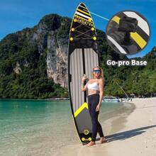 FunWater Stand Up Paddle Board Inflatable  Surfboard Complete Accessories For Adjustable Paddle Board, Pump, ISUP Travel Backpack, Leash, Waterproof Bag, Adult Paddle Board - 16F-black and Yellow - View 7