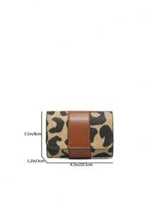 Women's Classic Leopard Print Card Holder & Coin Purse – Portable & Fashionable, Perfect Birthday Gift For Girls & Working Women, Great For Travel - Multicolor - View 6