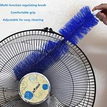 1入葉型掃刷，長型多功能電扇清潔刷，家用除塵刷，彈性塵刷，耐用除塵刷，適用於電扇，空調，百葉窗，門窗凹槽，清潔用品，清潔工具，返校用品 - 彩色 - 查看 8