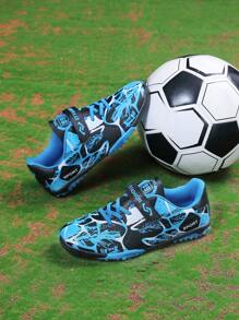 1 Pair Youth Rubber Sole Football Shoes With Short Studs, Suitable For Lawn, All-Season Training, Professional Youth Soccer Cleats