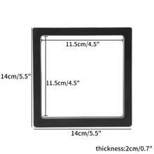 PE薄膜黑色珠寶收納盒3D包裝盒,寶石自由站立懸浮框膜戒指耳環項鍊展示 - Display Stand - 查看 15
