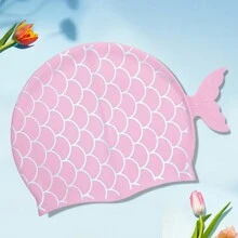 1pc Waterproof & High Elasticity Cute Cartoon Fish Scale Striped Unisex Swim Cap, Comfortable Silicone Swimming Cap Suitable For Water Sports Training For Long & Short Hair - Multicolor - View 12