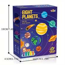 New Colorful Rubber Toy Space Planets World Map DIY Modeling Clay Set - Multicolor - View 4