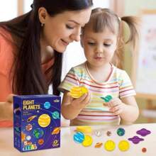 New Colorful Rubber Toy Space Planets World Map DIY Modeling Clay Set - Multicolor - View 1
