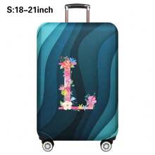 Husă de călătorie pentru bagaje de 18 până la 32 inch, huse de protecție pentru bagaje pentru bărbați și femei, accesorii esențiale pentru călătorii în aer liber, huse elastice pentru valiză, huse de praf elastice, la modă, inițială cu numele de la A la Z, imprimeu cu litere roz pentru școală, accesorii școlare, lucruri școlare