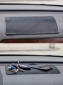 1pc Car Dashboard Sticky Anti-Slip PVC Mat, Non-Slip Gel Cushion With Car Shape, Interior Cell Phone Holder - Black - View 3