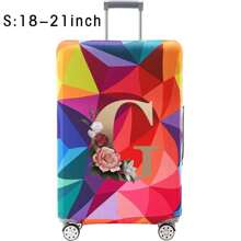 18-32Inch Luggage Cover Elastic Suitcase Cover For 18 To 32 Inch Travel Case Cover Luggage Dazzling Geometry Pattern Name Initials Letter Pattern Pattern Anti-Scratch Protector Case Protector Cover Travel Suitcase Cover Protective Cover Dustproof Cover Trolley Case Luggage Dust Cover Travel Accessories ﻿ ﻿ Bag For School School Accessories School Stuff