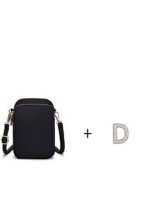 1pc Leisure And Fashion Crossbody Walking Bag With Mobile Phone Cloth Bag Vertical Coin Purse For Girl, Travel, Back To School, Gifts(Alphabet Diy Handmade Bag!!!)