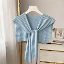1pc Women's Fashion Knitted Knotted Shawl Wraps