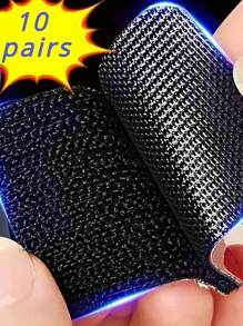 20pcs Double-Sided Carpet Tape - High Strength And Residue-Free Invisible Fixing Tape, For Secure Car Mats And Non-Slip Magic Hook And Loop For Home Floors Without Holes Gifts Birthday Graduation - Black - View 1