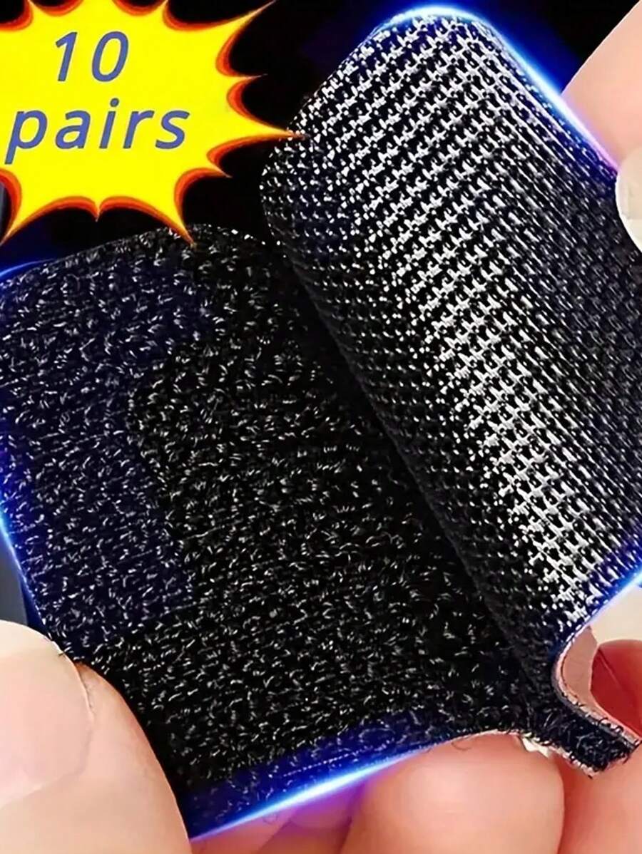 20pcs Double-Sided Carpet Tape - High Strength And Residue-Free Invisible Fixing Tape, For Secure Car Mats And Non-Slip Magic Hook And Loop For Home Floors Without Holes Gifts Birthday Graduation - Black - View 1