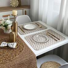 Polyester Placemat 2 Pcs Desktop Protective Mat Non-Slip Heat Resistant Placemat For Kitchen Placemat Home Decor Party Decor - Multicolor - View 5