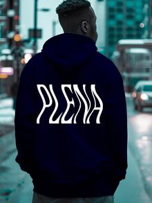 Men Hoodies - Màu xanh hải quân - Xem 3