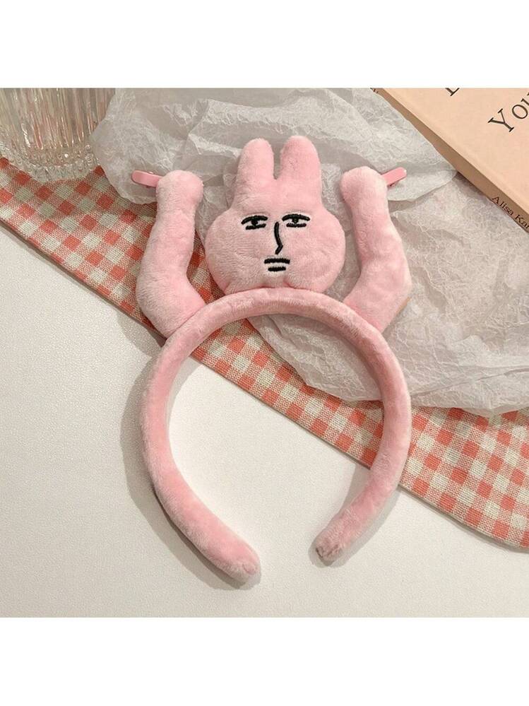 ウサギデザイン ヘアバンド ピンク ウサギ耳 ヘアバンド おもしろ 1個 ピンク レディース用ヘア