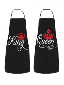 1 件，围裙 80*60 厘米/31.5*23.6 英寸，简约风格围裙，字母短语印花围裙加厚可爱防水腰围裙，时尚家务厨房家用工作服，厨房用品。厨房餐厅。厨房小工具。厨师围裙 - 彩色 - 查看 21