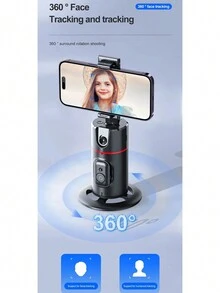 Gimbal theo dõi khuôn mặt xoay 360° Giá đỡ ổn định Monopod Gimbal theo dõi máy tính để bàn, có điều khiển từ xa, để chụp ảnh trực tiếp - màu đen - Xem 5
