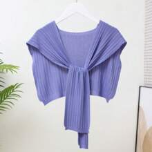 1pc Women's Fashion Knitted Knotted Shawl Wraps