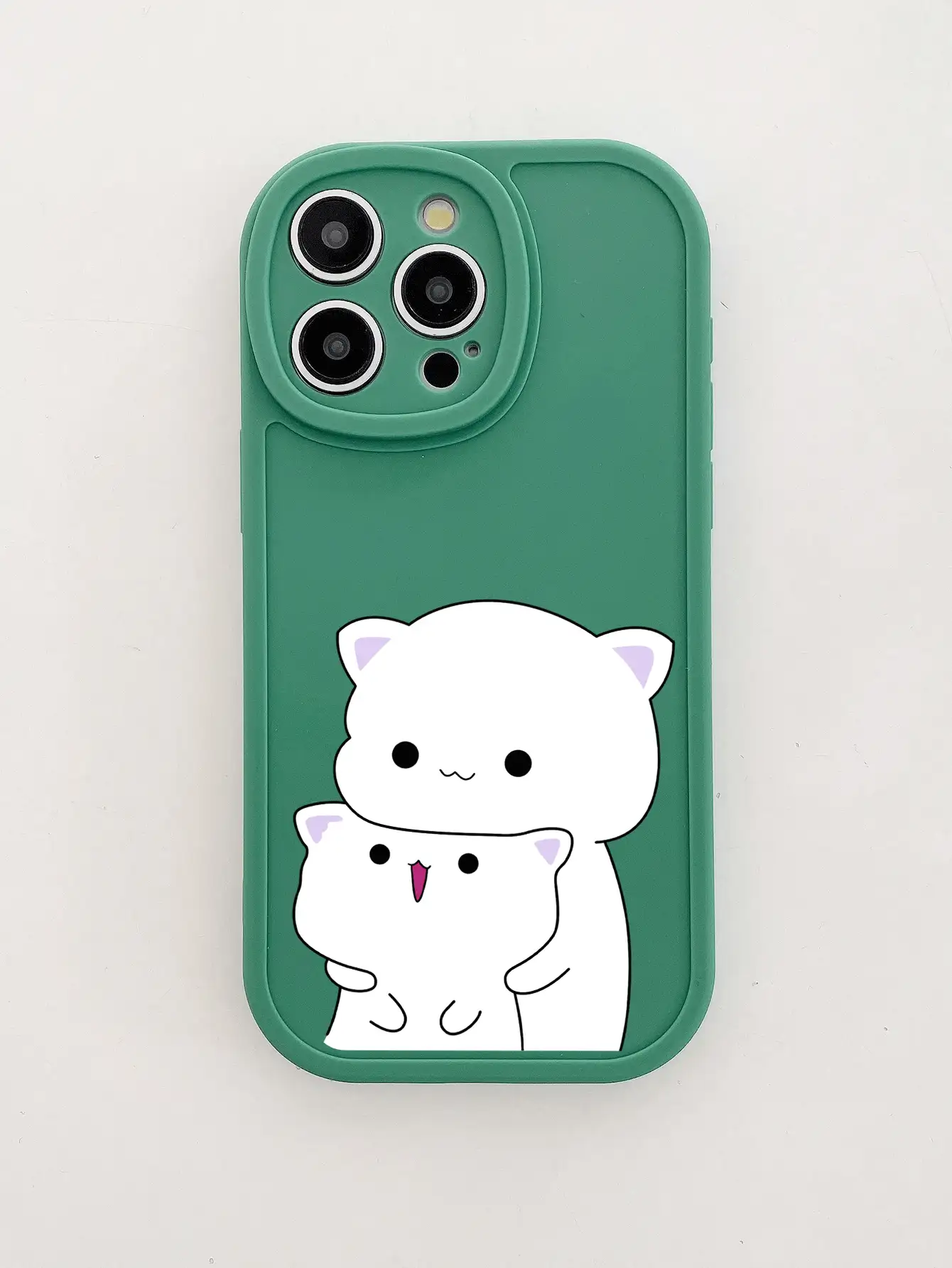 1 Ốp lưng điện thoại mờ hình mèo hoạt hình mắt to, tương thích với iPhone - Nhiều màu - Xem 5