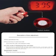 1pc 2.56*0.79inch Fashionable Mini Projection Clock Keychain, Creative Projection Mini Flashlight, For Home Decor, Office, Study, Outdoor Portable Projection Clock,Home Decor ,Room Decor - Multicolor - View 6