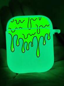 1 Vỏ bảo vệ tai nghe bằng silicon lỏng phát sáng trong bóng tối cho 1/2, Vỏ bảo vệ tai nghe không dây mới cho 3/Pro/Pro2, Quà tặng cho bạn trai/bạn gái - chất lỏng huỳnh quang màu xanh lá cây - Xem 2